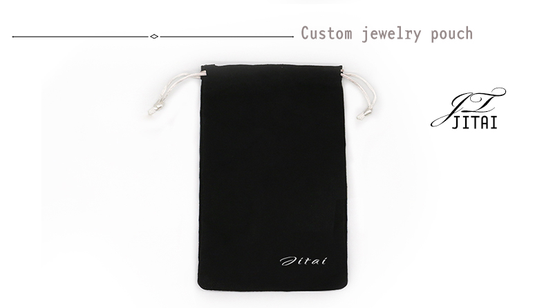 JPD081 black velvet jewellery pouch