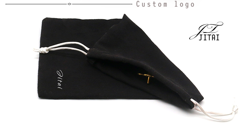 JPD081 black velvet jewellery pouch