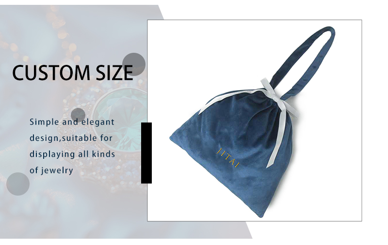 JPD083 dark blue jewellery pouch
