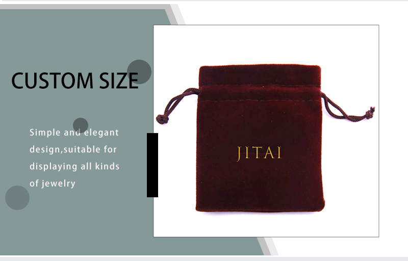 JPD084 red velvet jewellery bag