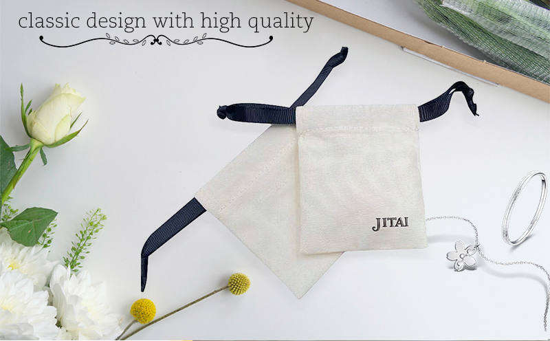 JPD093 white jewellery pouch