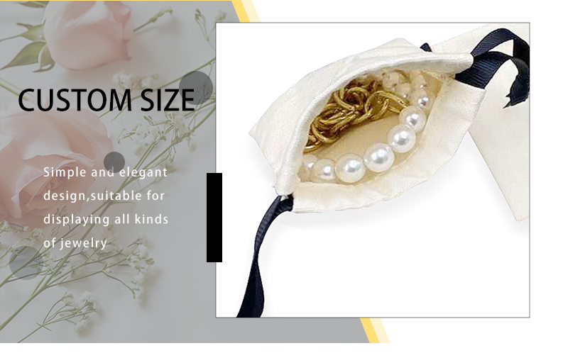 JPD093 white jewellery pouch