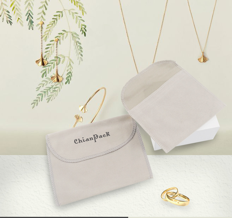 JPF002 white jewellery flap pouch