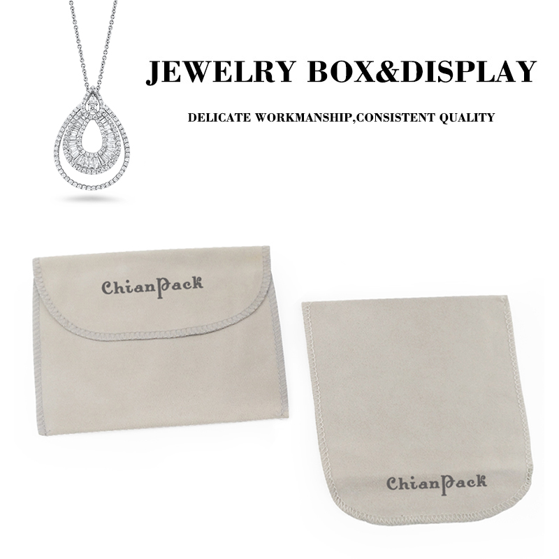 JPF002 white jewellery flap pouch