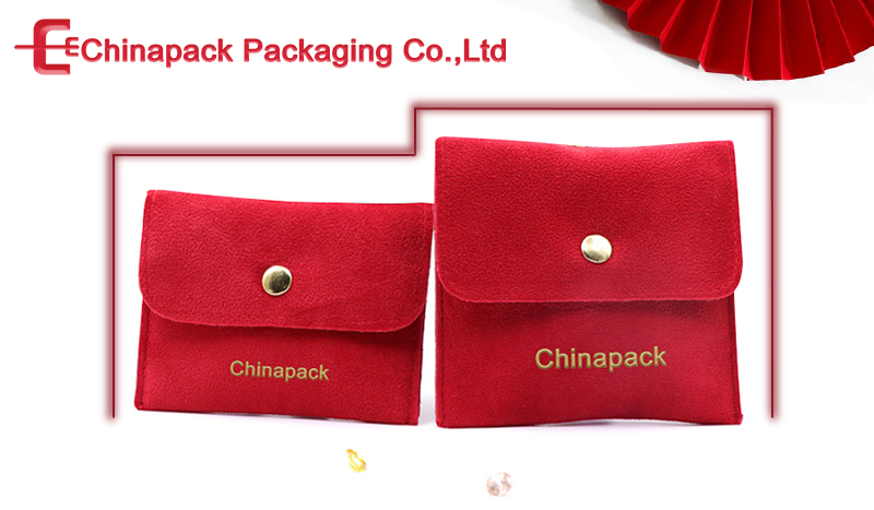 JPF011 red jewellery flap pouch