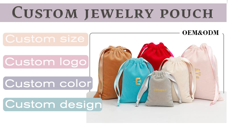 JPF015 velvet jewellery flap pouch