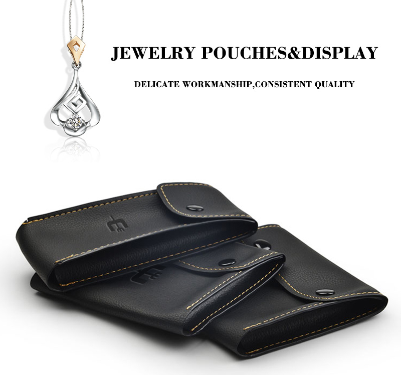 JPF016 leather jewellery flap pouch