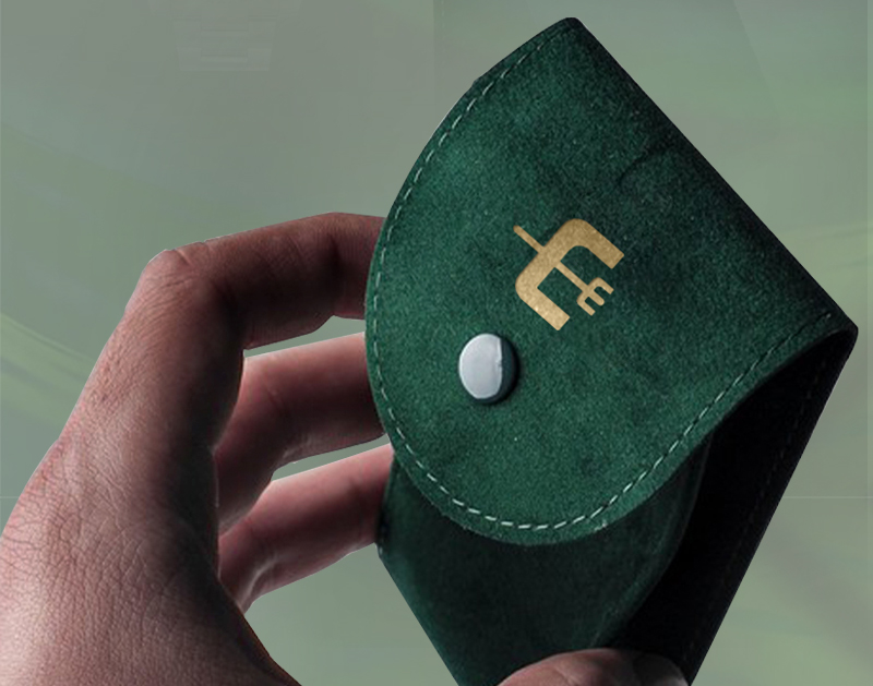 JPF018 dark green jewellery bag
