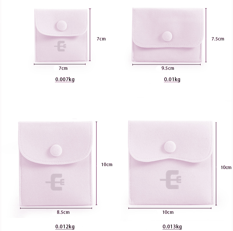 JPF021 pink velvet jewellery pouch