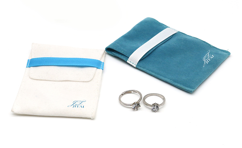 JPF031 blue and white jewellery pouch
