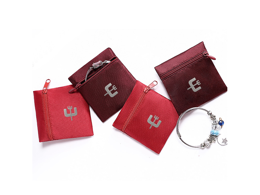 JPZ001 red jewellery zipper bag