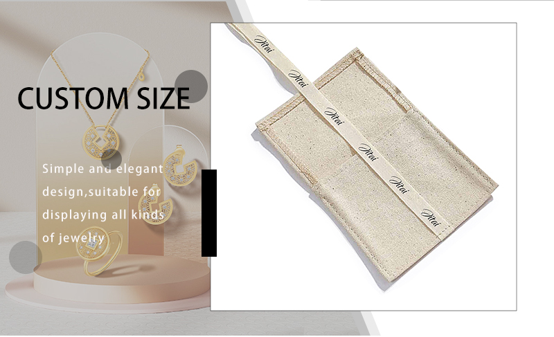 JPF047 linen jewellery bag