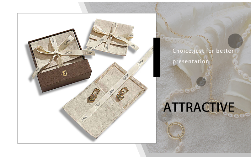 JPF047 linen jewellery bag