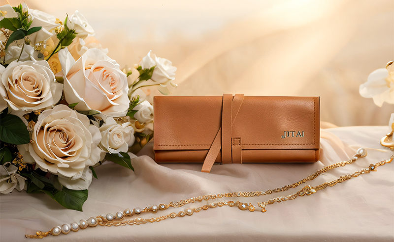 JPF055 soft leather jewellery pouch