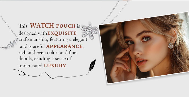 JPF056 leather jewellery flap pouch