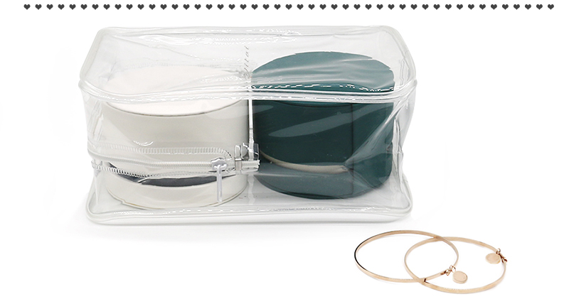 JPZ003 plastic jewellery zipper bag