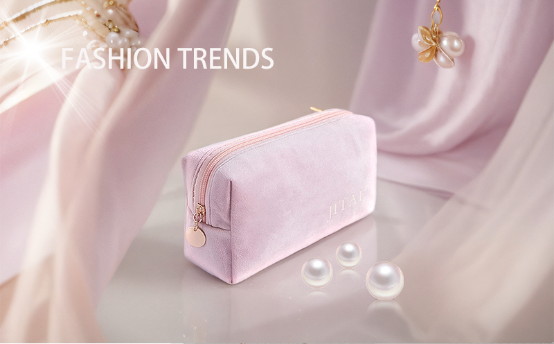 JPZ013 velvet jewellery zipper pouch