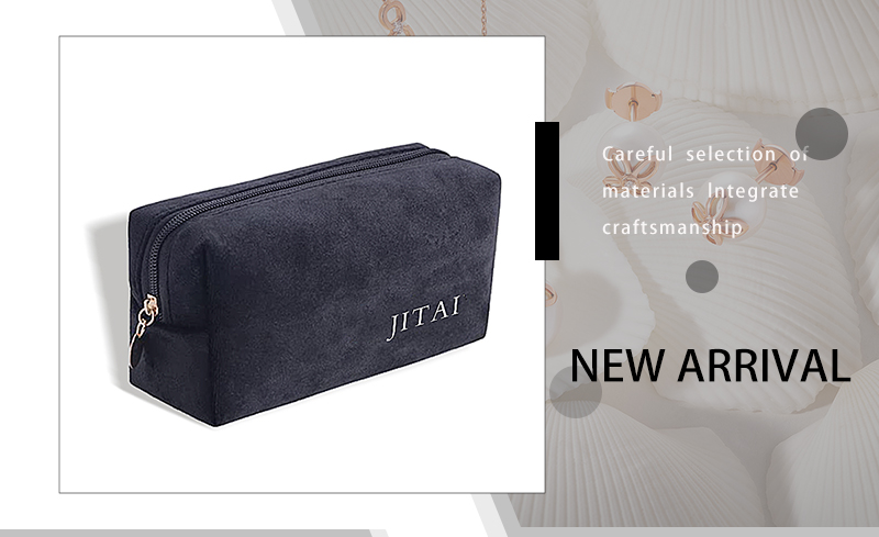 JPZ013 velvet jewellery zipper pouch