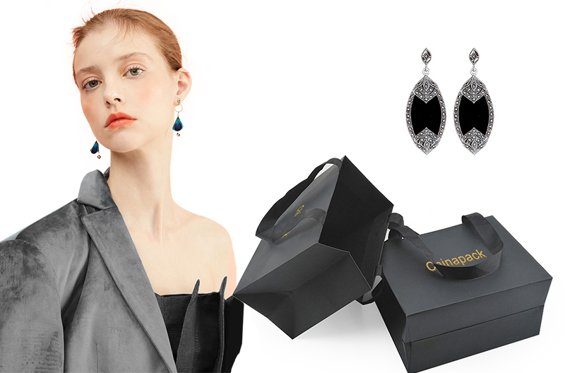 PB010 black jewellery paper bag
