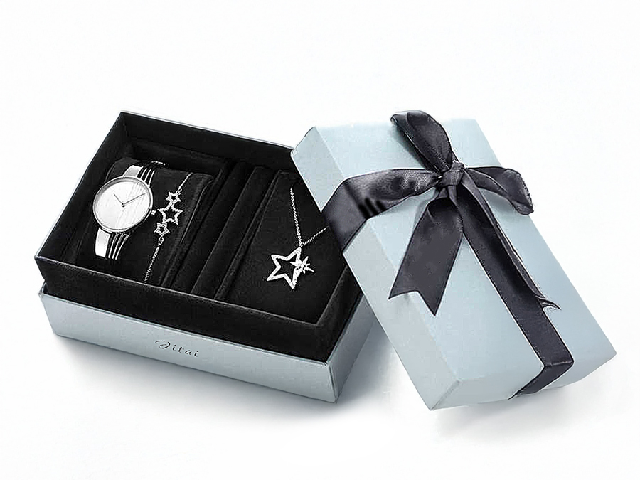 WPP033 blue bow watch box