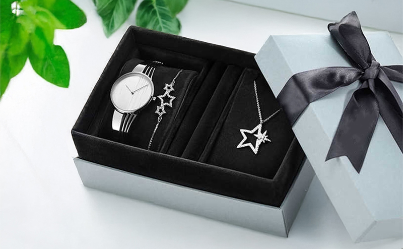 WPP033 blue bow watch box