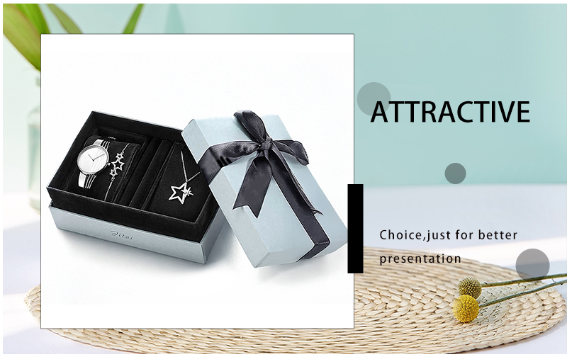 WPP033 blue bow watch box