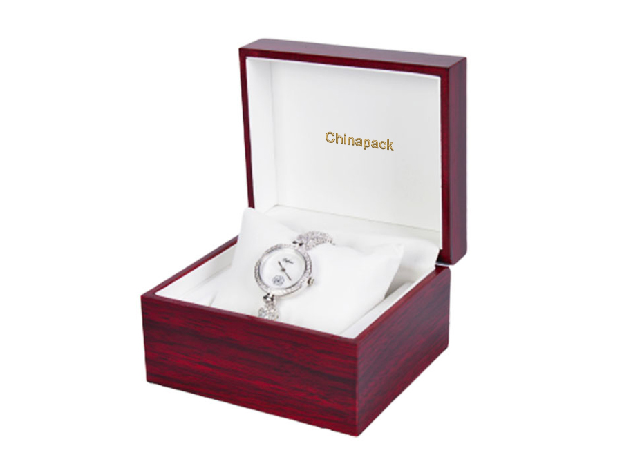 WWB005 dark red wooden watch box