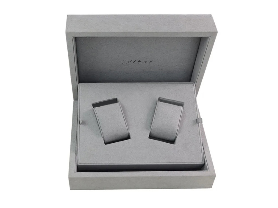 WWB011 gray suede watch box