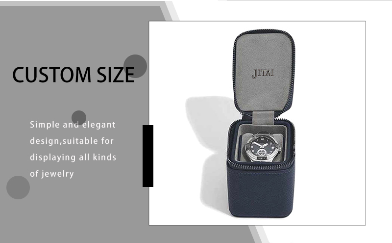 WPB034 leather watch box with zipper