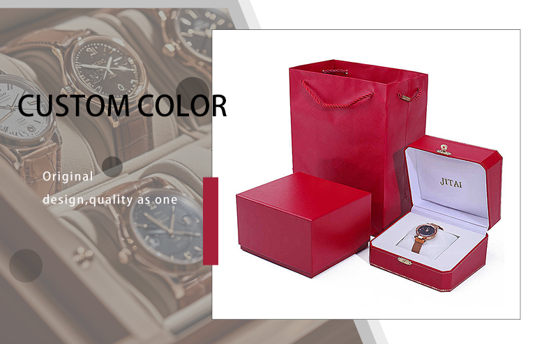 WPB046 red printed watch box