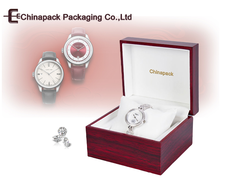 WWB005 dark red wooden watch box