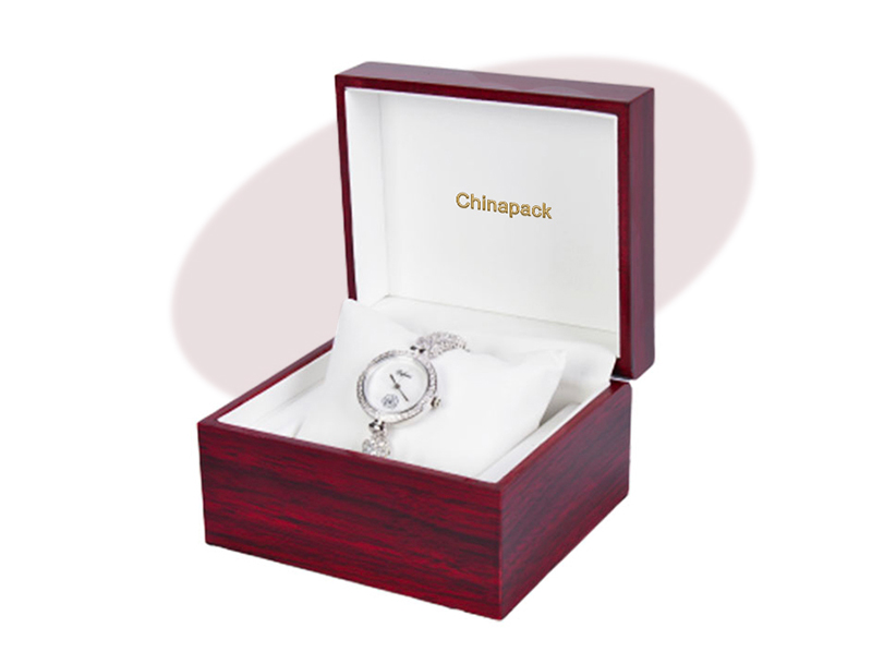 WWB005 dark red wooden watch box