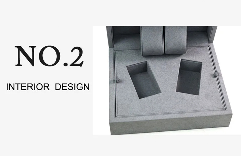 WWB011 gray suede watch box